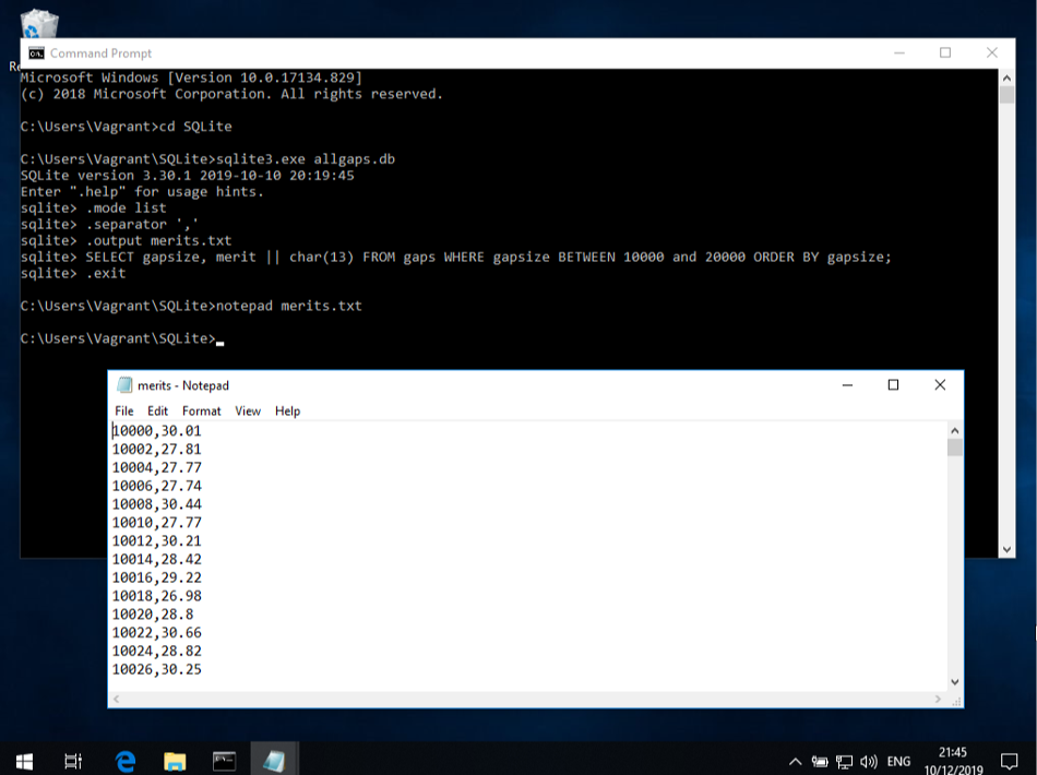 Screenshot of Windows 10 session